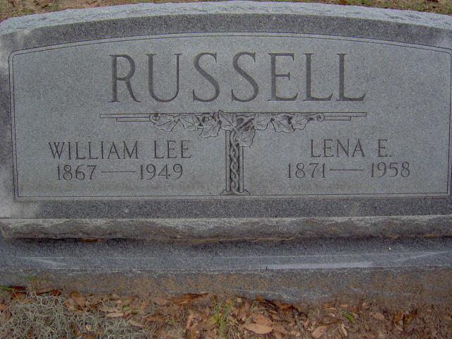Headstone for Russell, Lena E.
